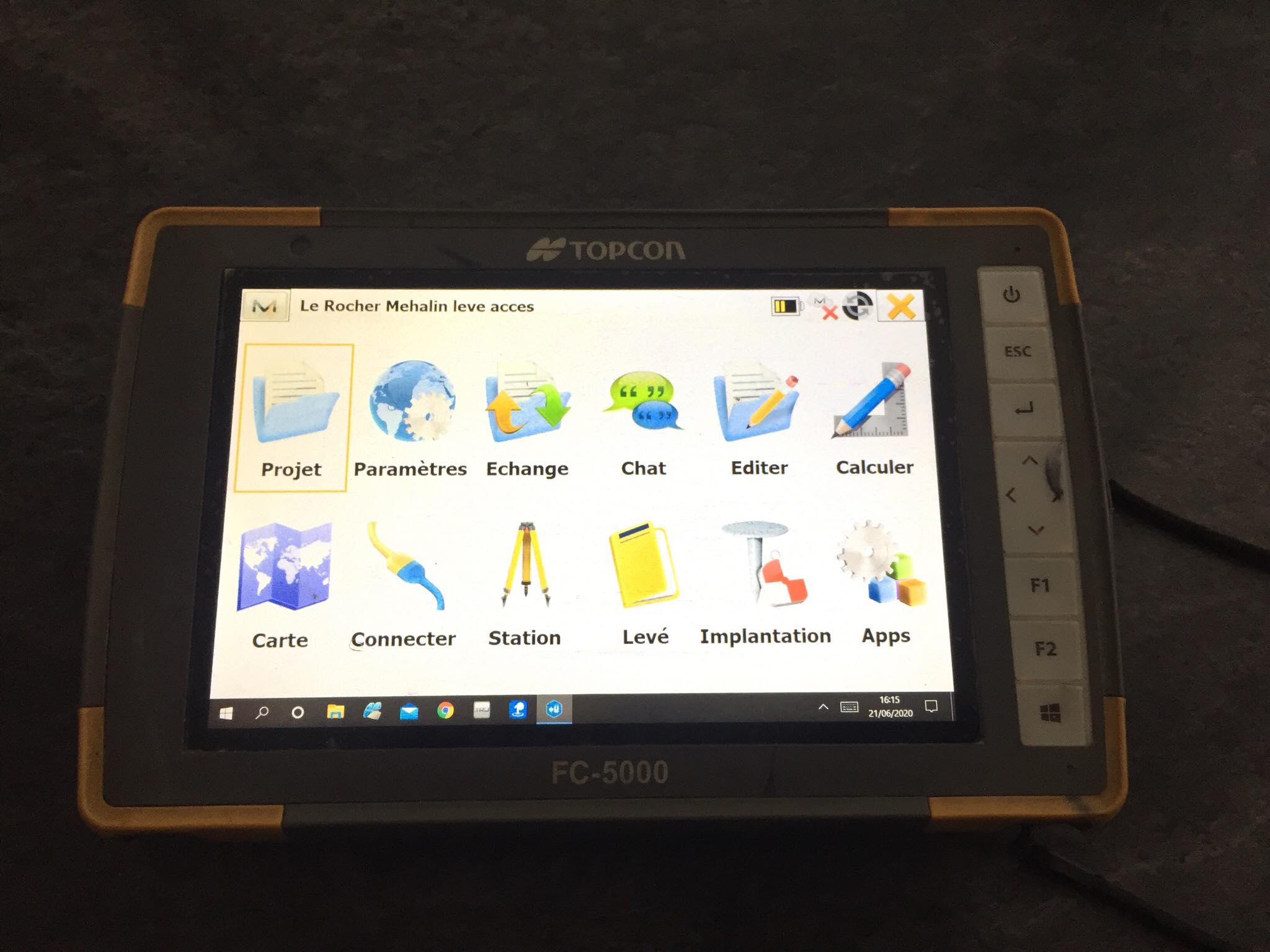 Nouveau carnet de terrain Topcon