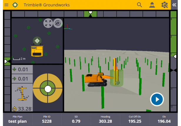 Guidage GNSS sur foreuse