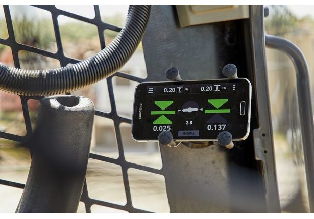 Écran de controle pour système de guidage sur skid Trimble